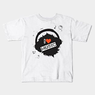 i love music Kids T-Shirt